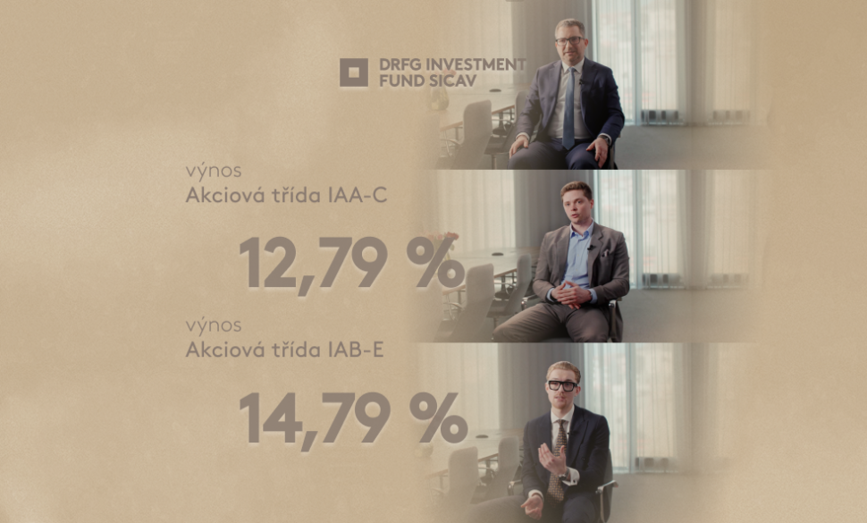 DRFG Investment Fund v roce 2025: Zhodnocení 12,79 % (CZK) a 14,29 % (EUR)