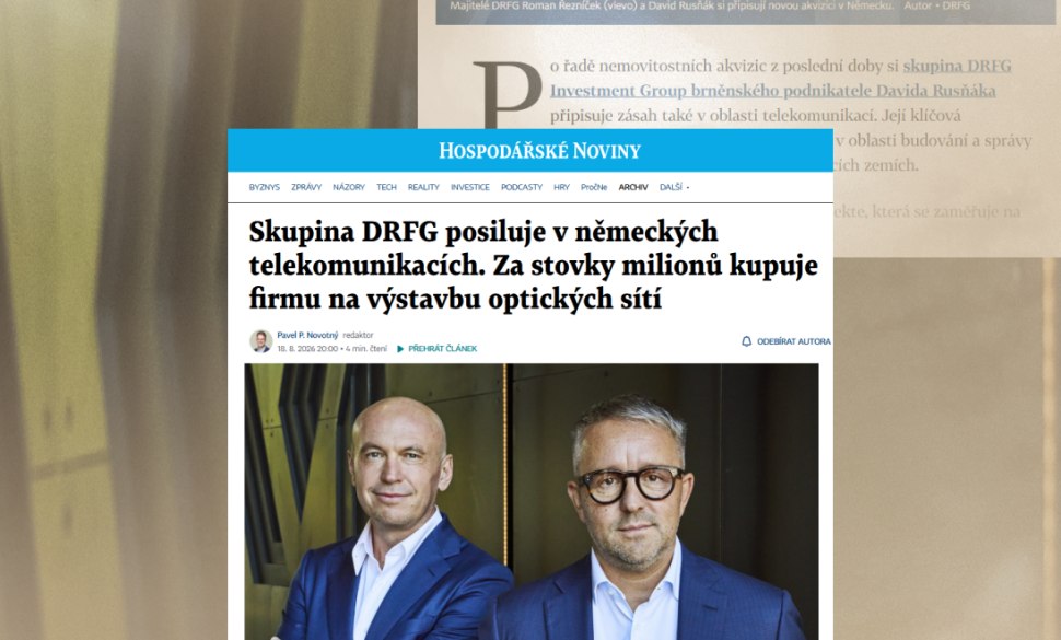 DRFG kupuje majoritní podíl v GP-Projekte a posiluje pozici na německém trhu